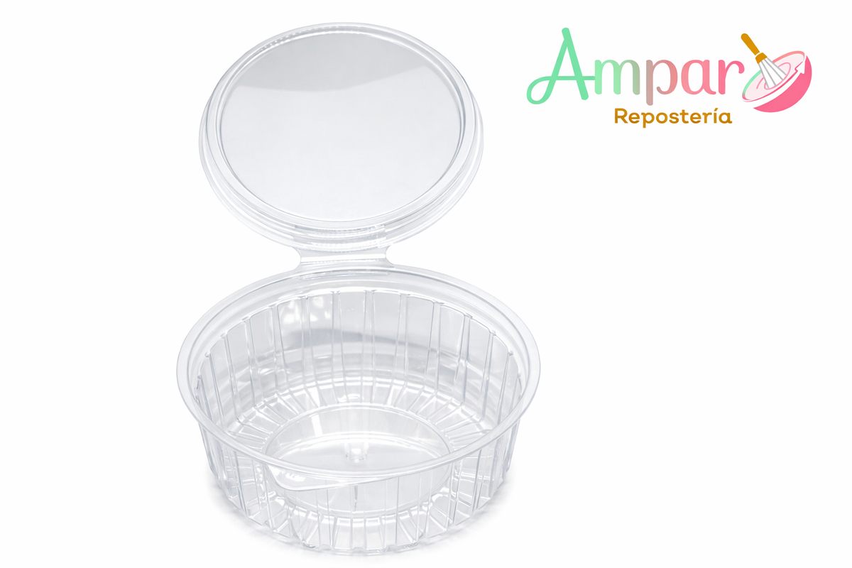 Envase Pote Bisagra PET 12 oz (360 g) – Tapa Lisa