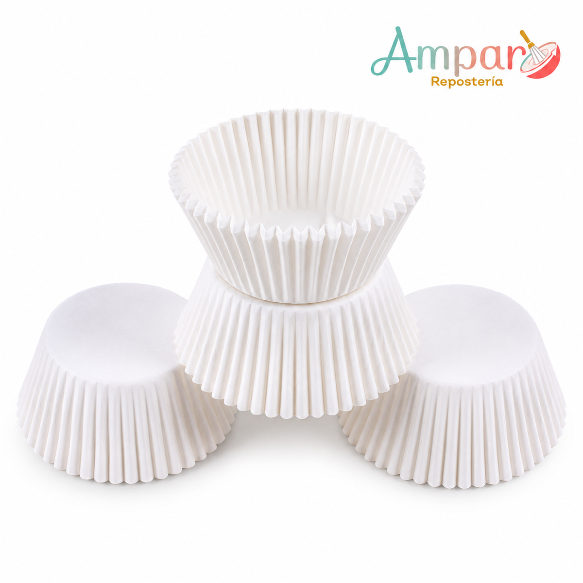 Cápsula Cupcake Blanca – 100 Unidades