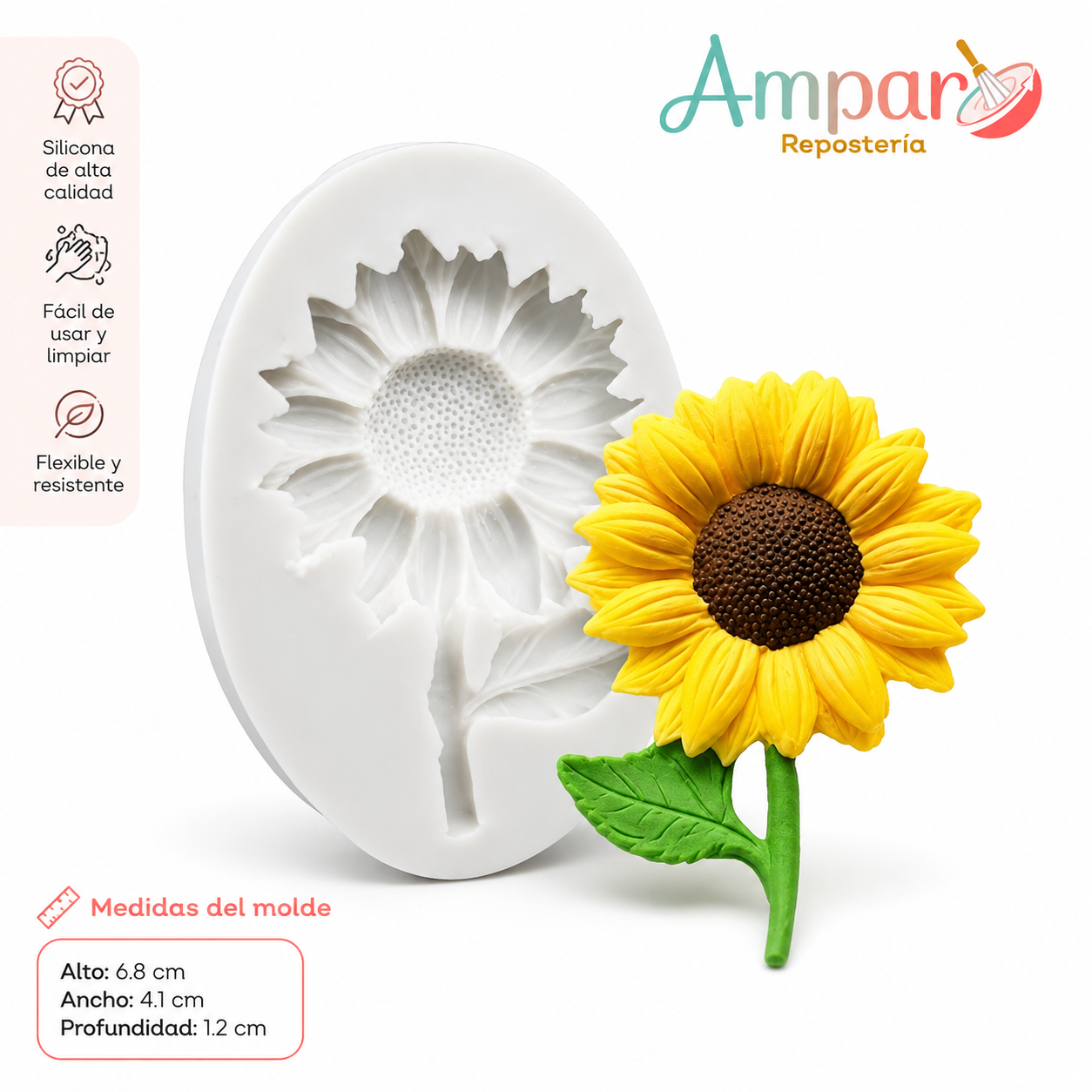 Molde de Silicona Flor Girasol