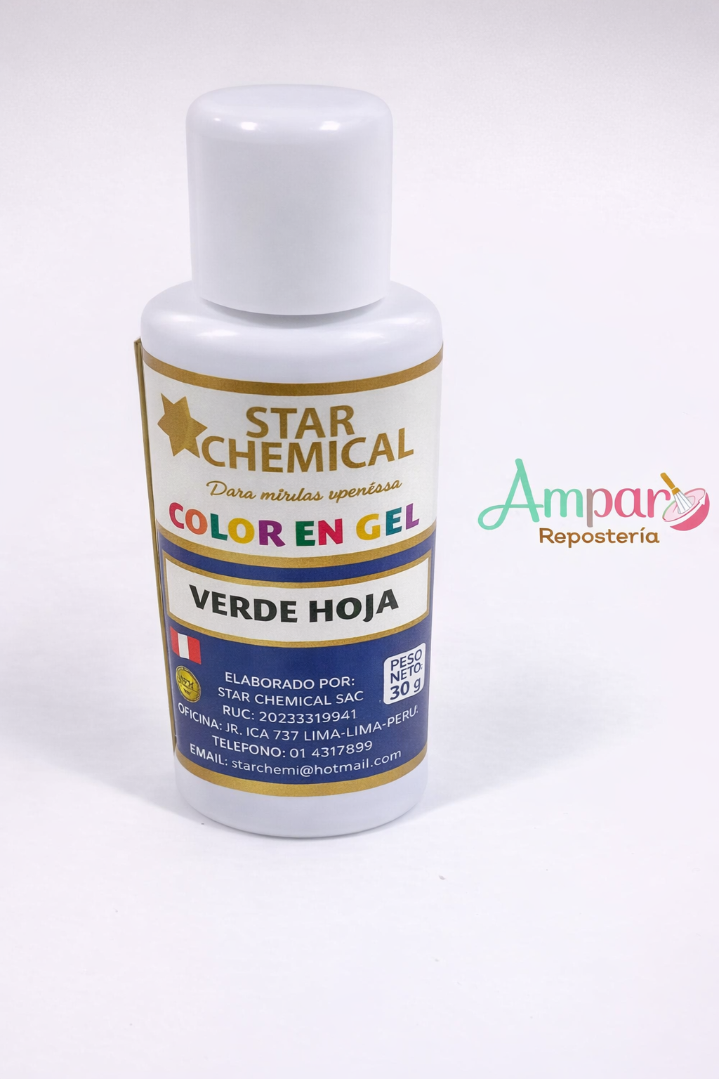Colorante Gel Comestible Repostería Star Chemical Color Verde Hoja