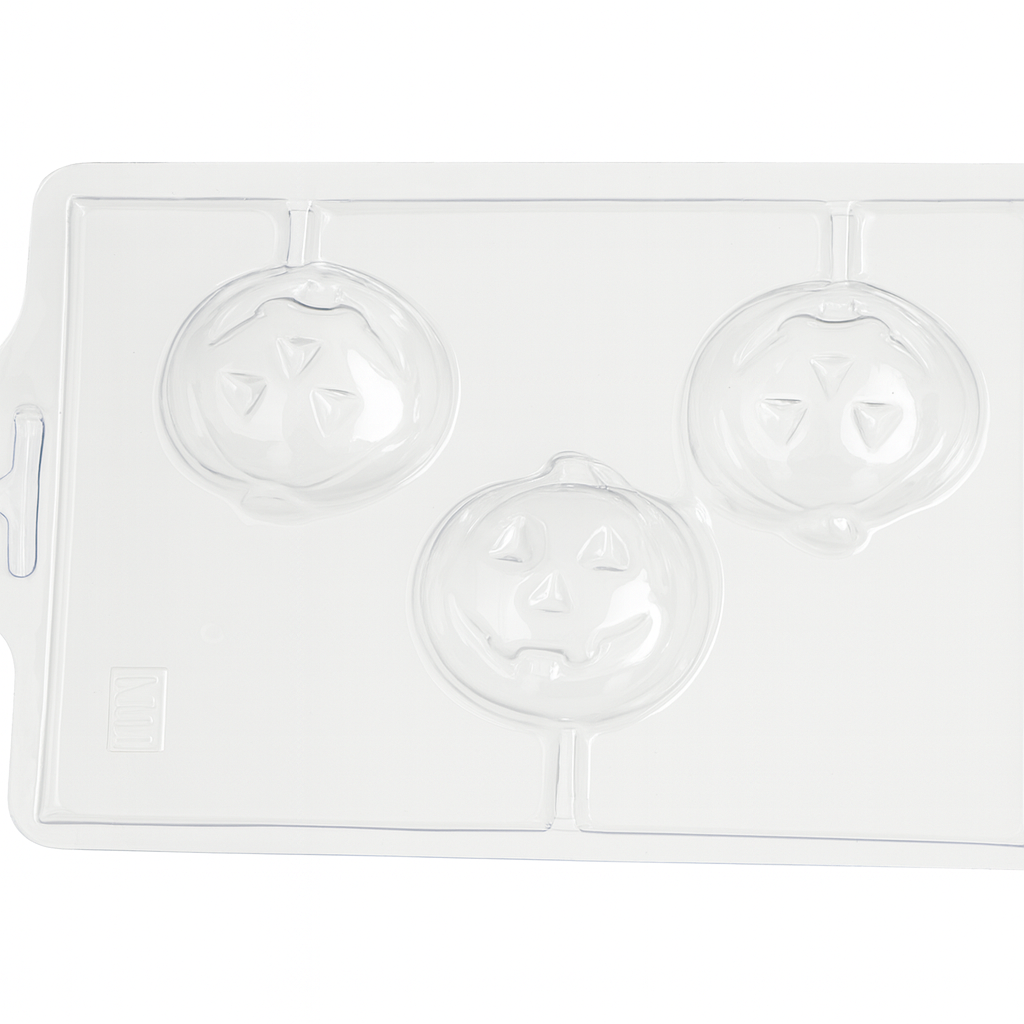 Molde Acetato Hallowen Calabaza 3 Cavidades para piruleta
