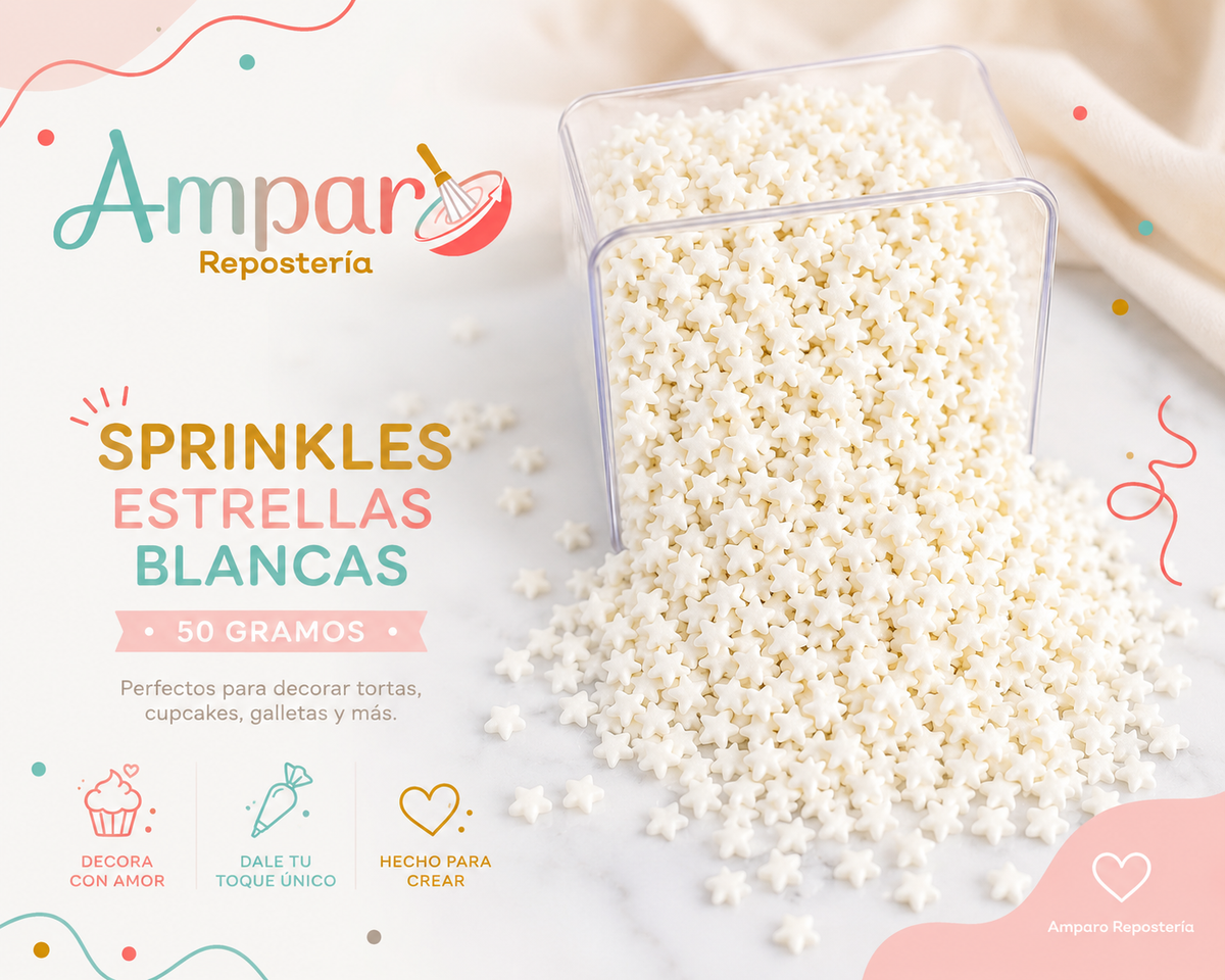 Sprinkles Estrellas Blancas 50 gr.