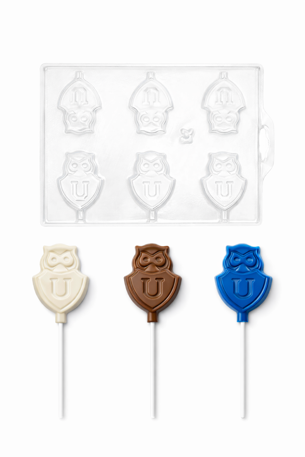 Molde de Acetato Paleta U de Chile – Chocolate / Candy Melts
