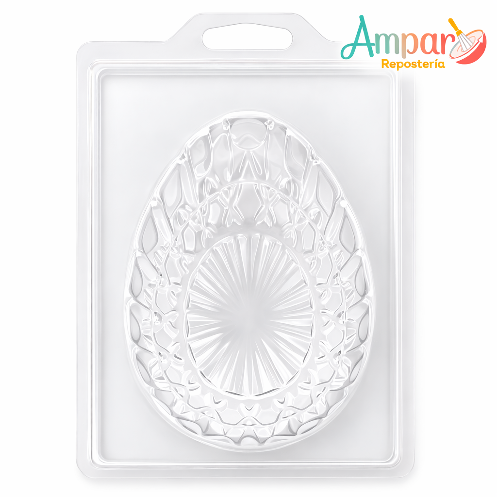 Molde de Acetato Huevo de Pascua 3D – Molde para Chocolate 10 × 13,5 cm
