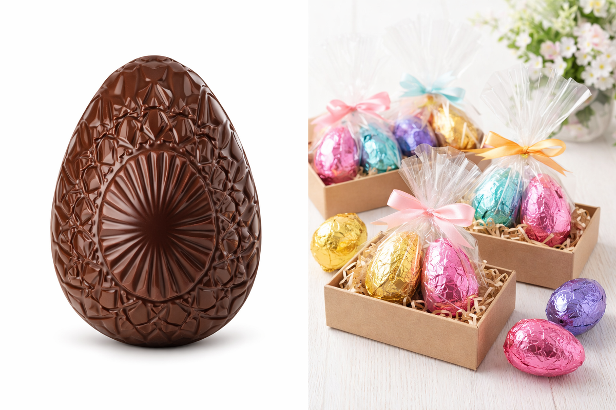 Molde de Acetato Huevo de Pascua 3D – Molde para Chocolate 10 × 13,5 cm