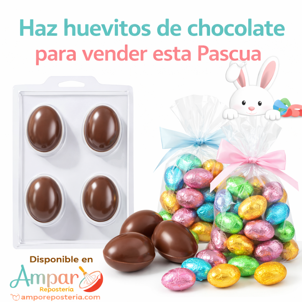 Molde Acetato Huevo 4 Cavidades