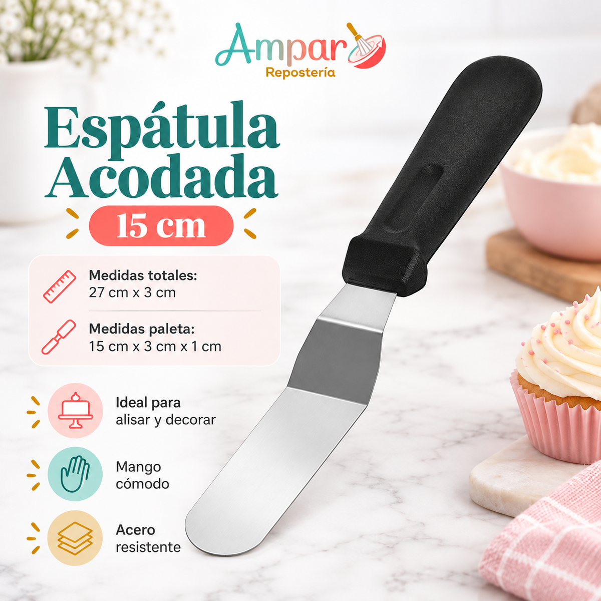 Espatula Acocada 15 cm