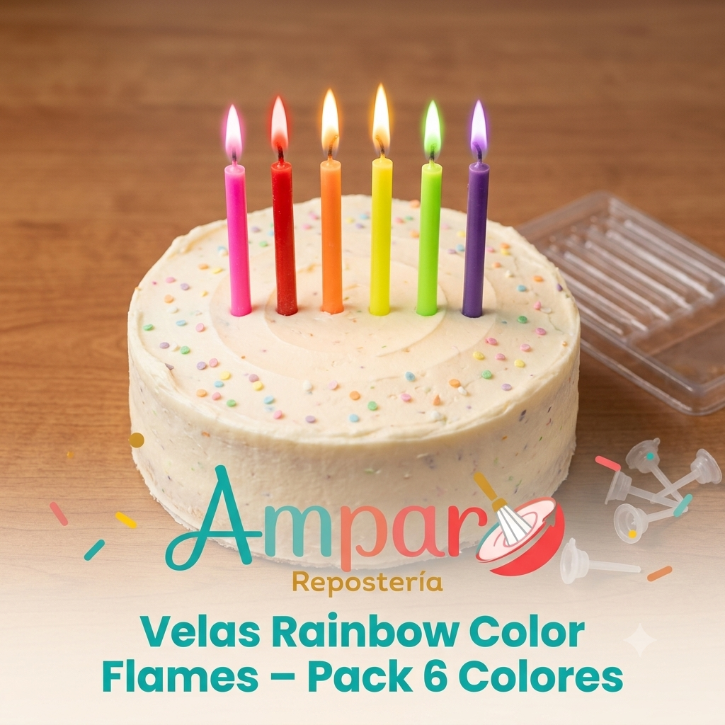 Velas Rainbow Color Flames – Pack 6 Colores