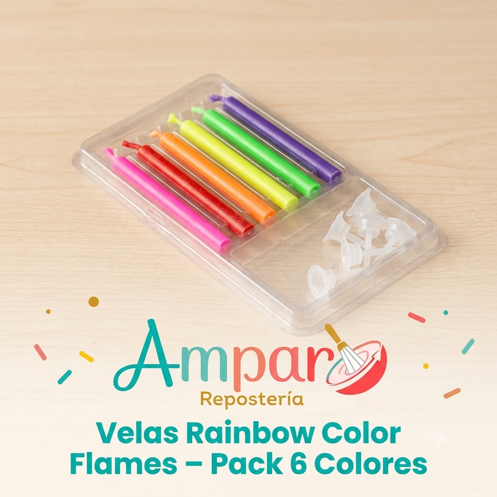 Velas Rainbow Color Flames – Pack 6 Colores