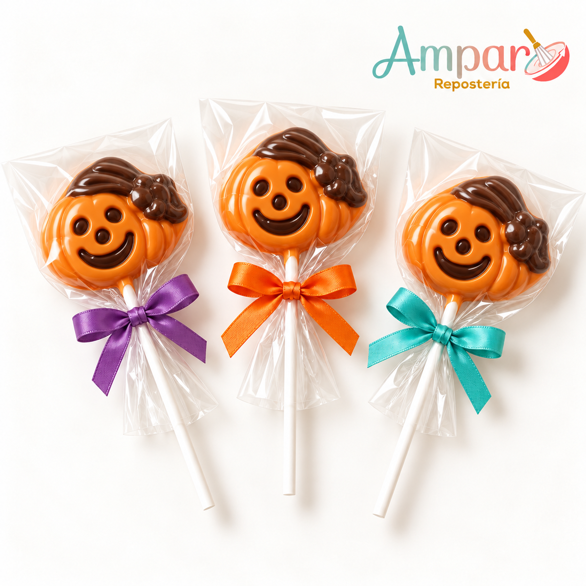 Molde Acetato Halloween Calabaza 8 Cavidades para piruleta