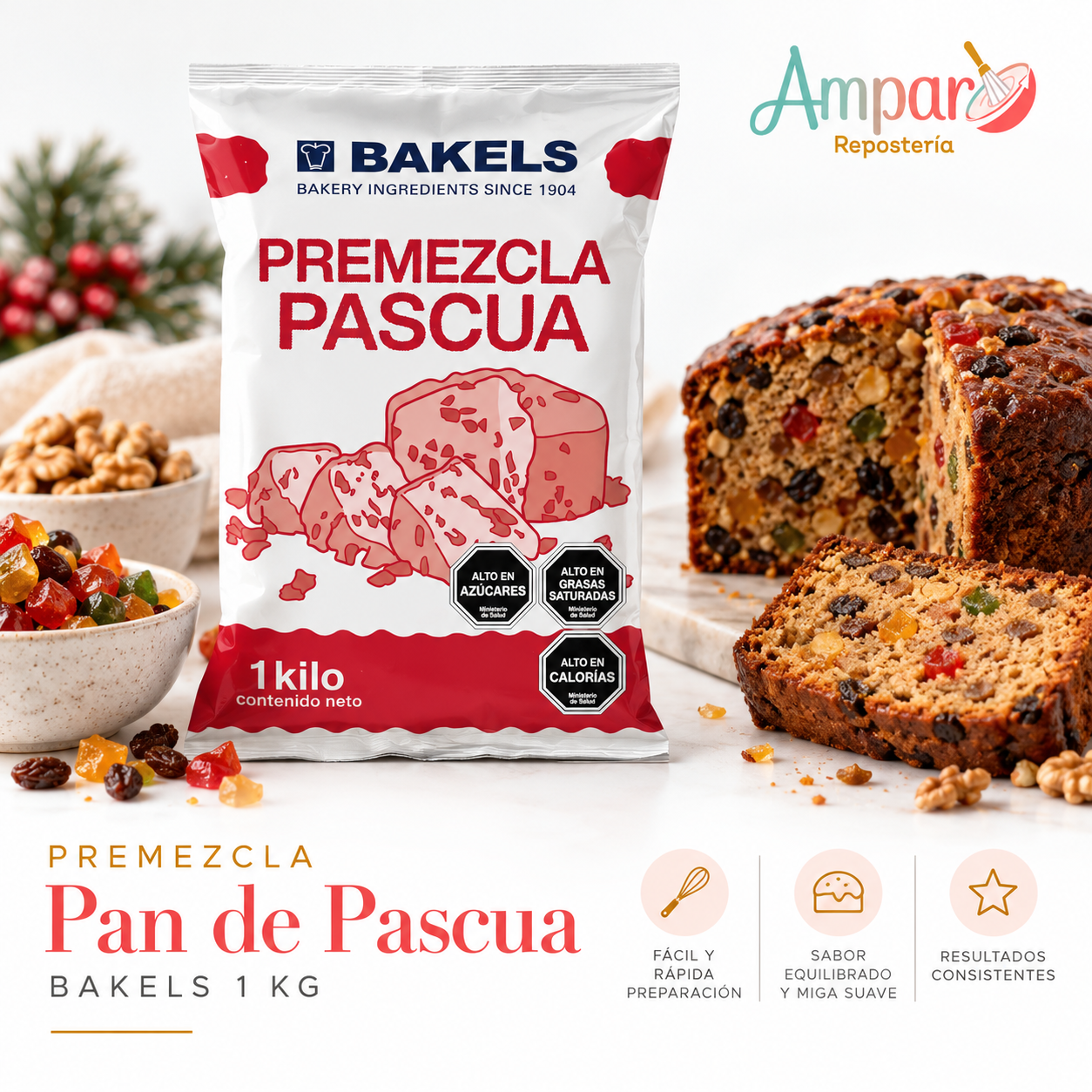 Premezcla Pan de Pascua Bakels 1 kg