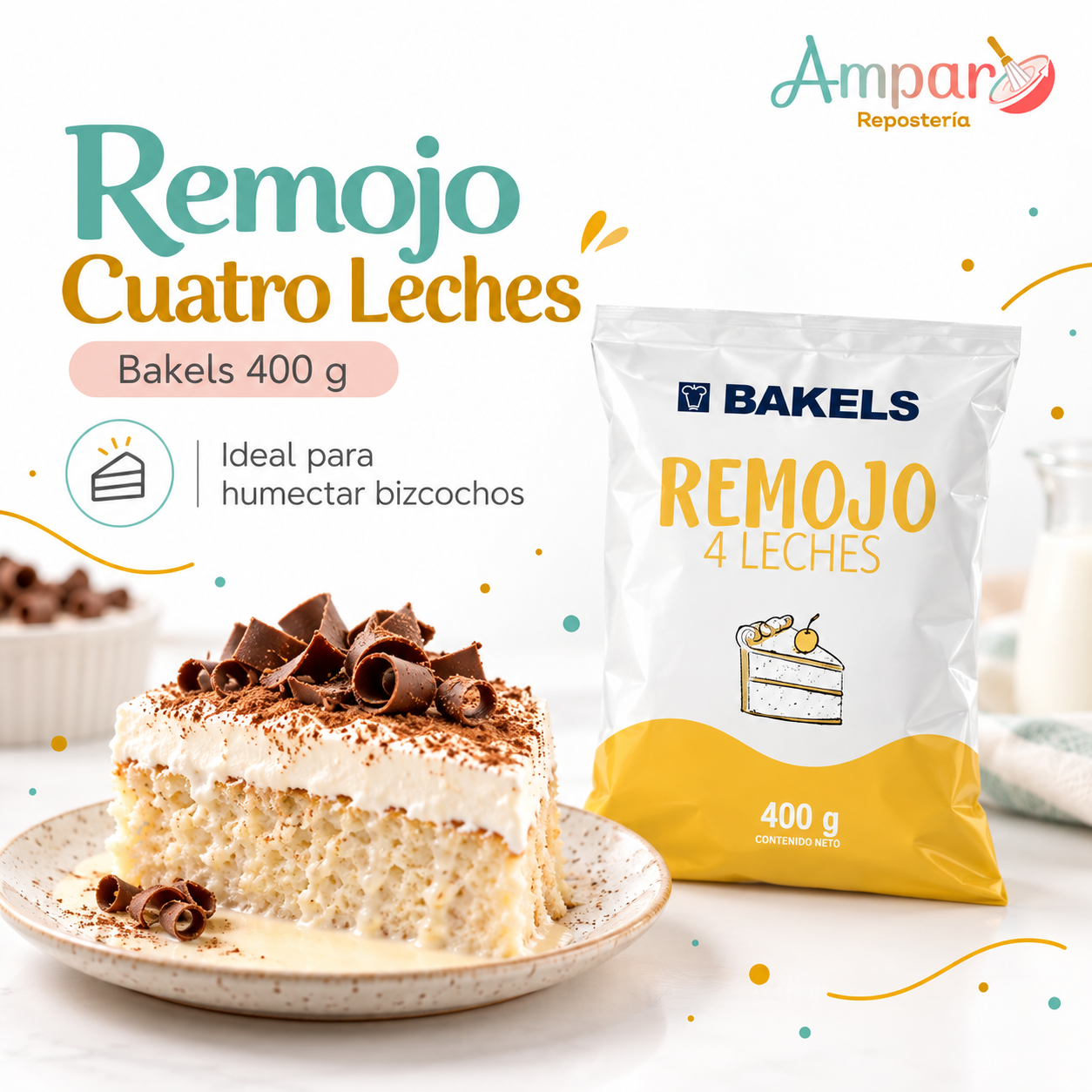 Remojo Cuatro Leches Bakels 400 g