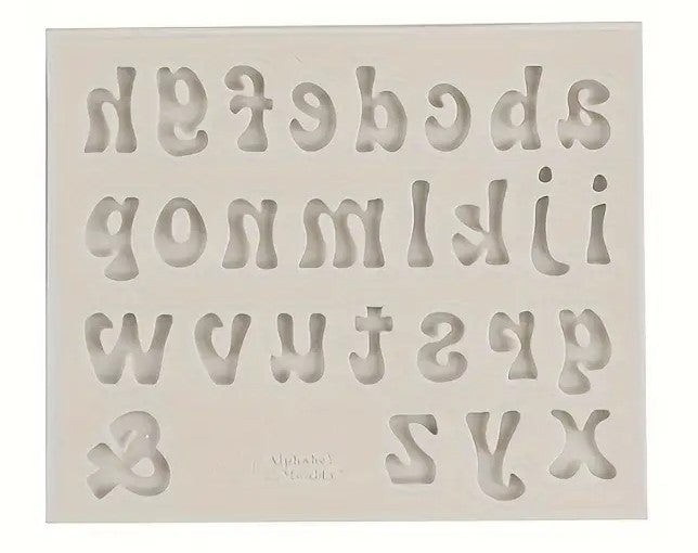 Molde de Silicona Abecedario Minúsculas – Fondant y Repostería