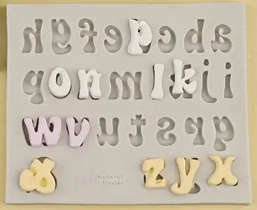 Molde de Silicona Abecedario Minúsculas – Fondant y Repostería