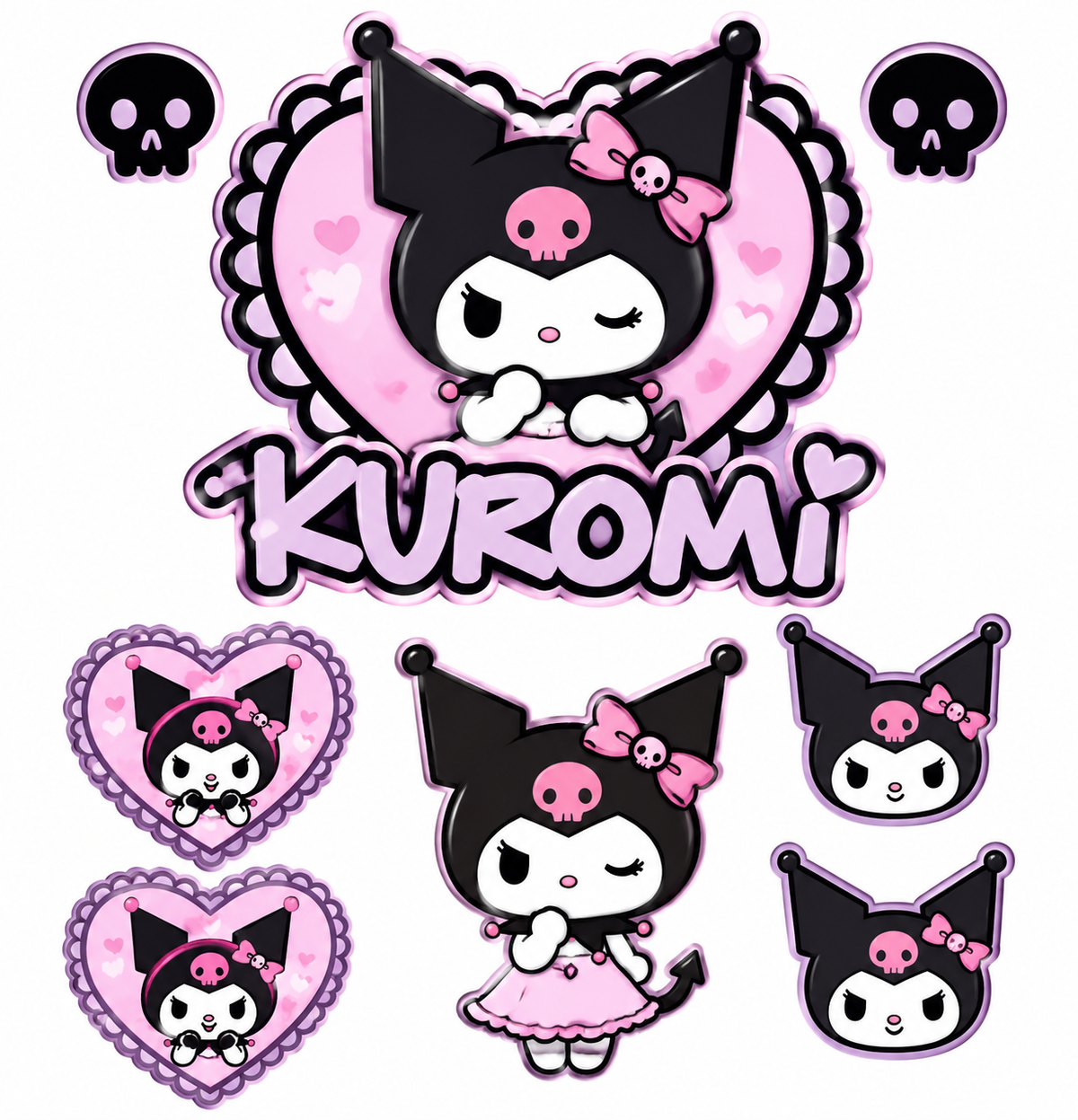 Cake Topper Set Temático Kuromi 2
