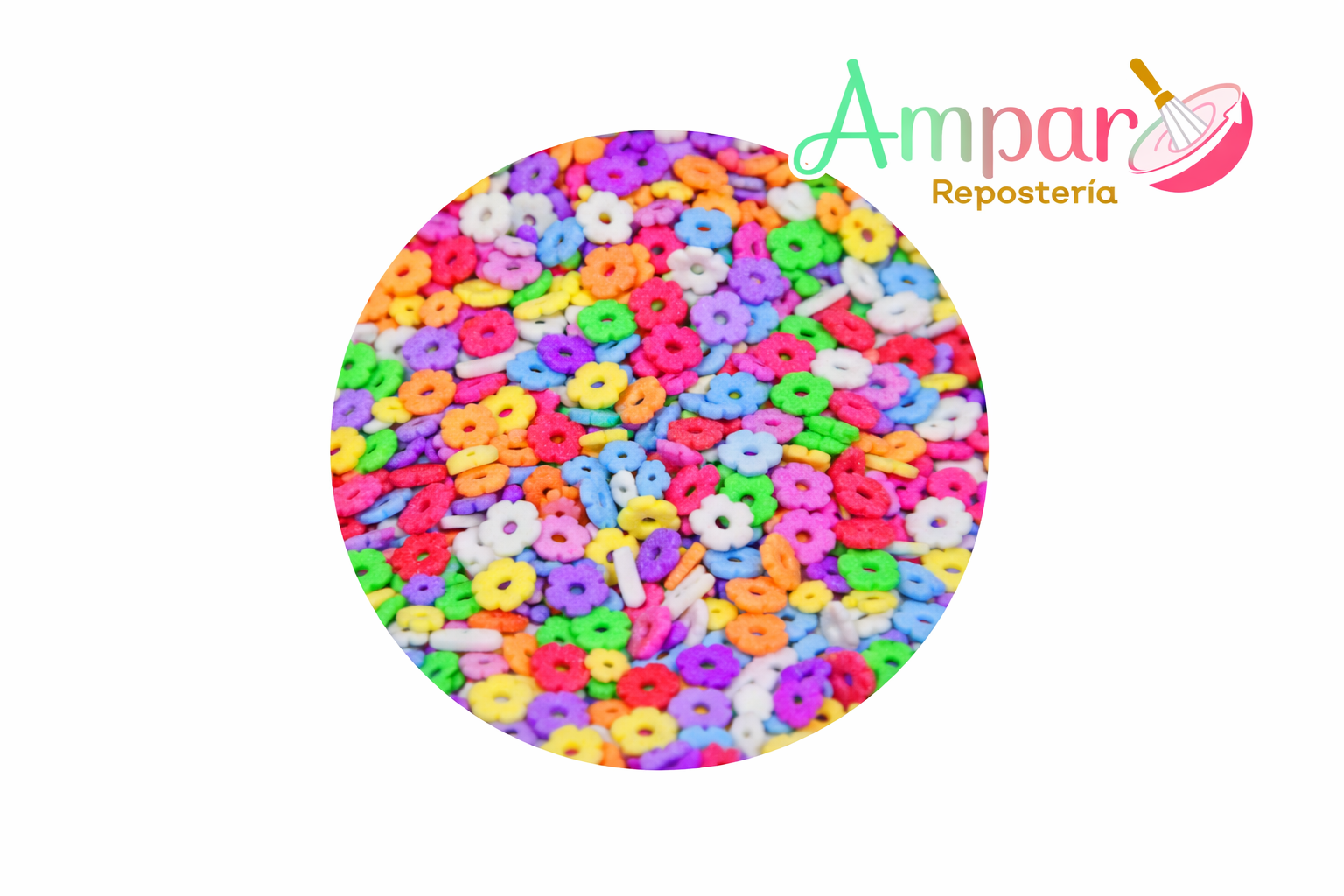 Sprinkles Flores Multicolor Rainbow 1 Kg | Decoración Profesional para Repostería