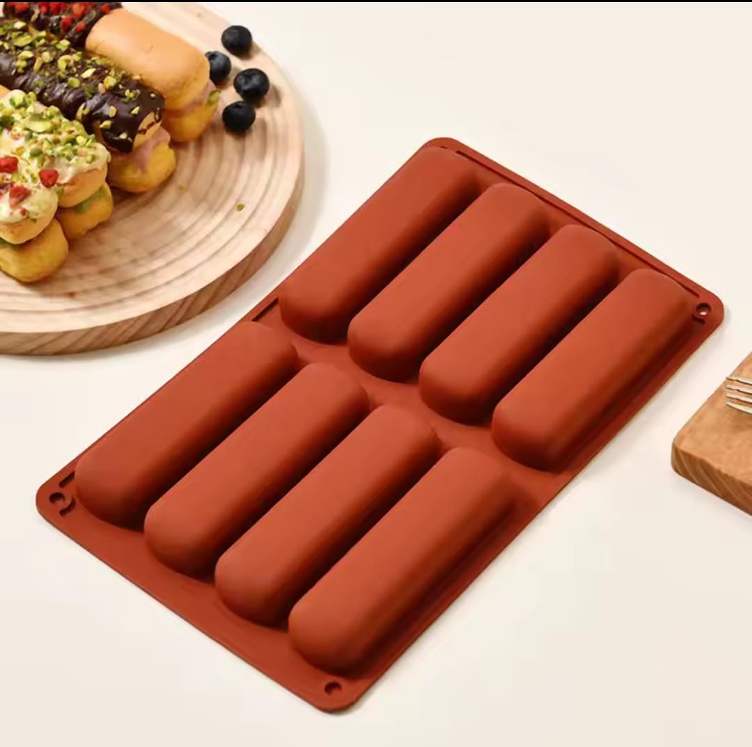 Molde de Silicona Barra Cereal – 8 Cavidades Rectangulares