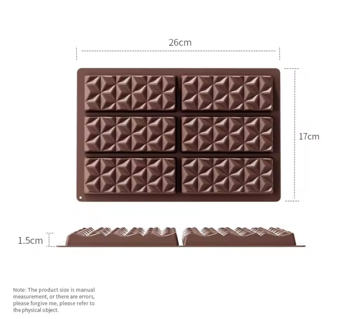Molde de silicona para chocolate barra/barritas