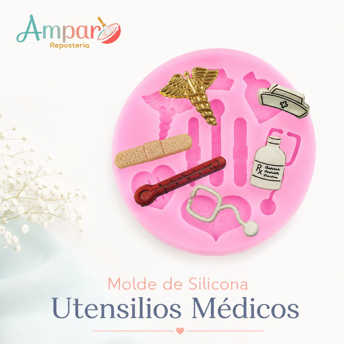 Molde de Silicona: Utensilios Médicos