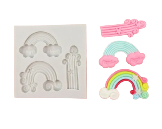 Molde silicona arcoiris