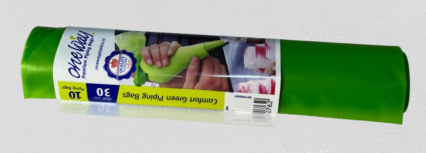 Manga plastica 30*17 Green resistente 10 unidades