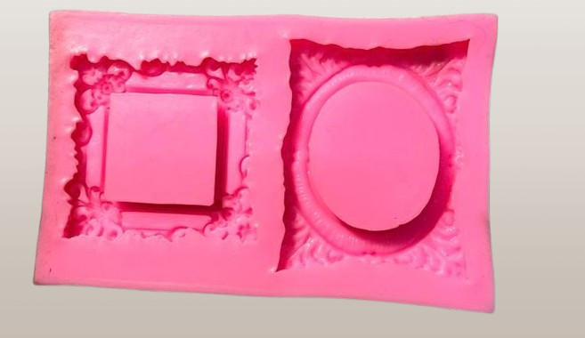 Molde silicona marco y espejo vintage