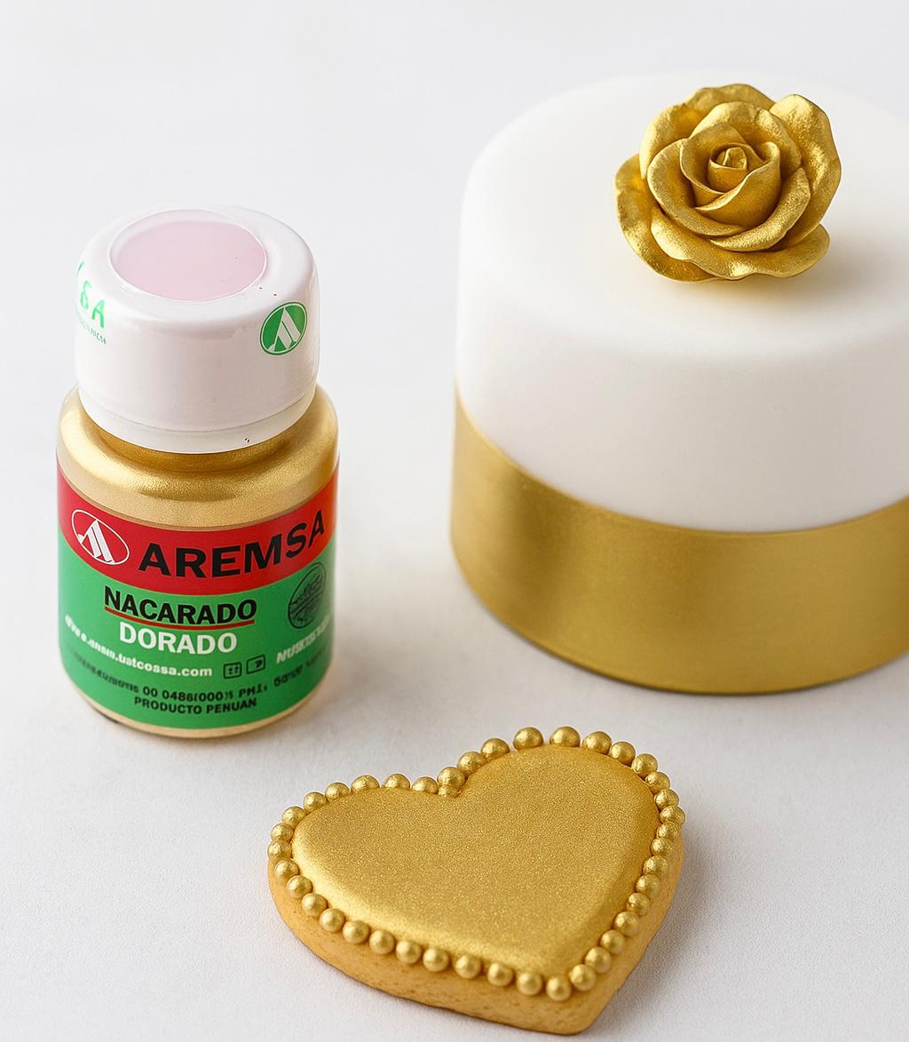 Polvo Nacarado Dorado Aremsa 6gr. reposteria