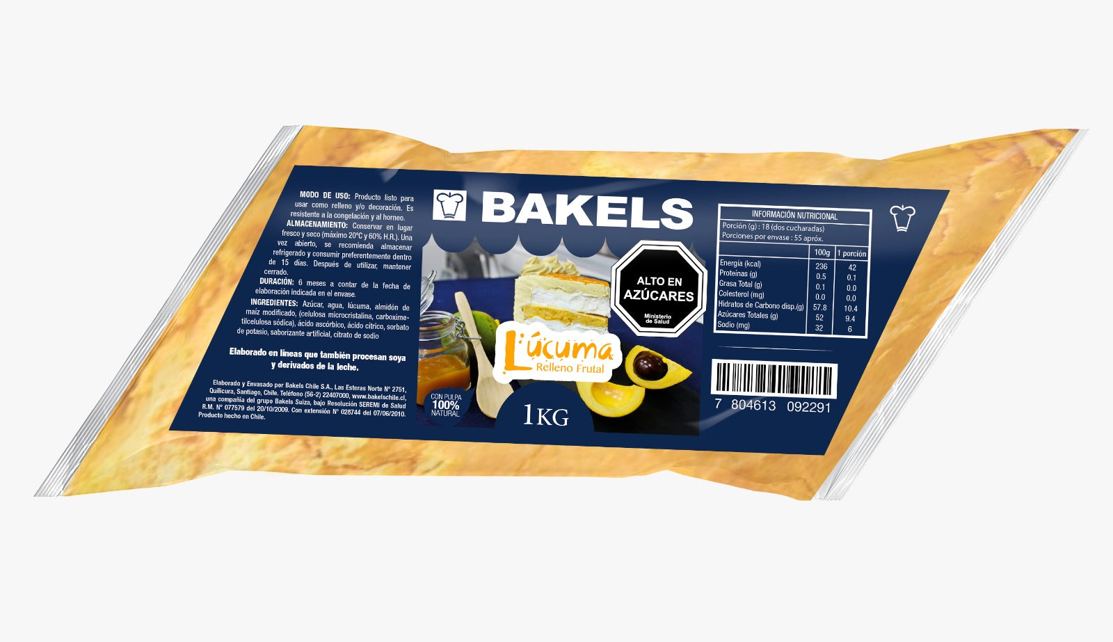 Relleno Frutal Lúcuma Bakels 1 Kg – Listo para Usar | Pastelería Profesional