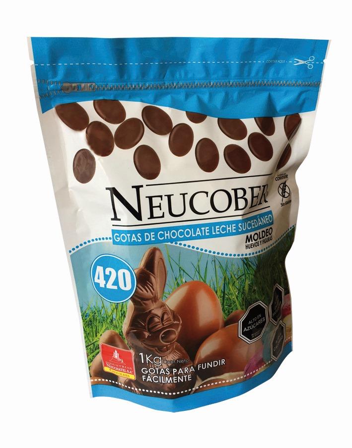 Cobertura Chocolate Leche Gotas Para Fundir 420 Neucober 1 kg