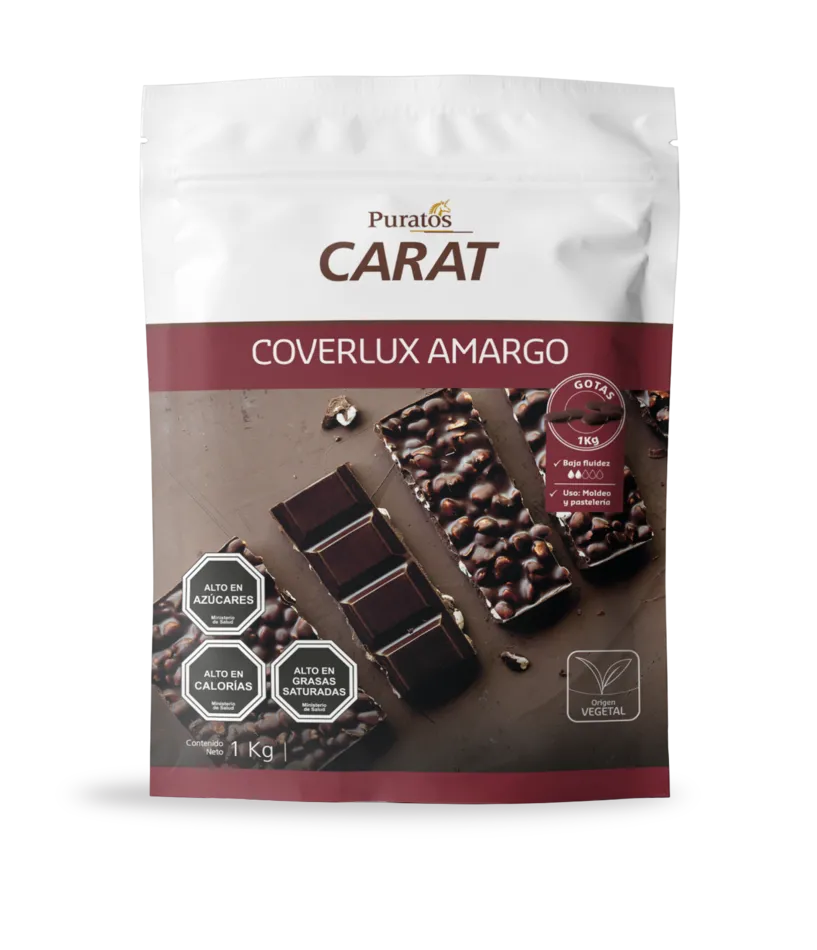 Cobertura coverlux puratos amargo en gotas 1 kg.
