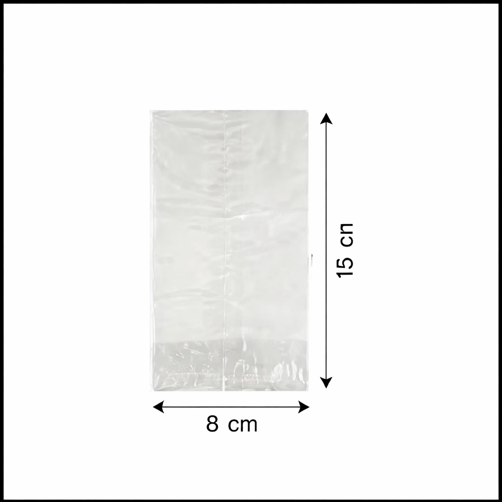 Bolsa polipropileno celofan 8x15 100 Unidades