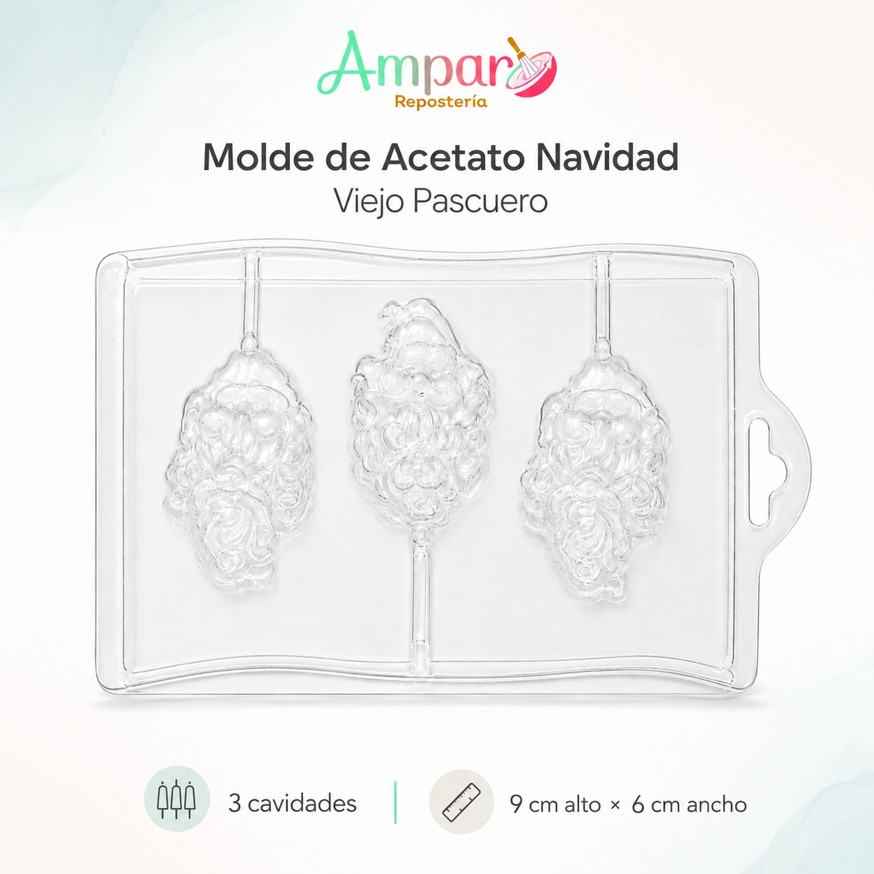 Molde  Acetato navidad  viejo pascuero