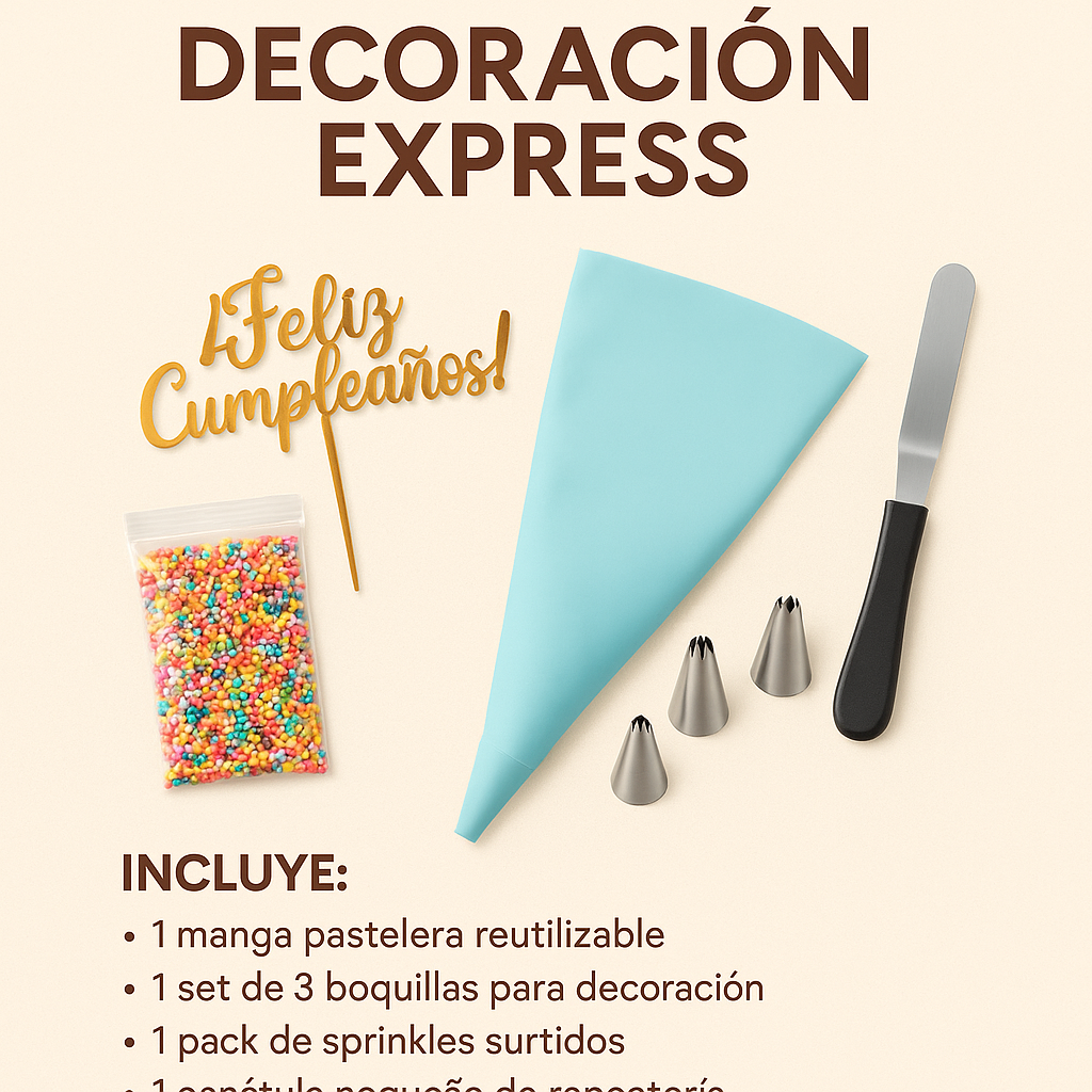 Kit de decoración para repostería – Boquillas, manga, sprinkles y más