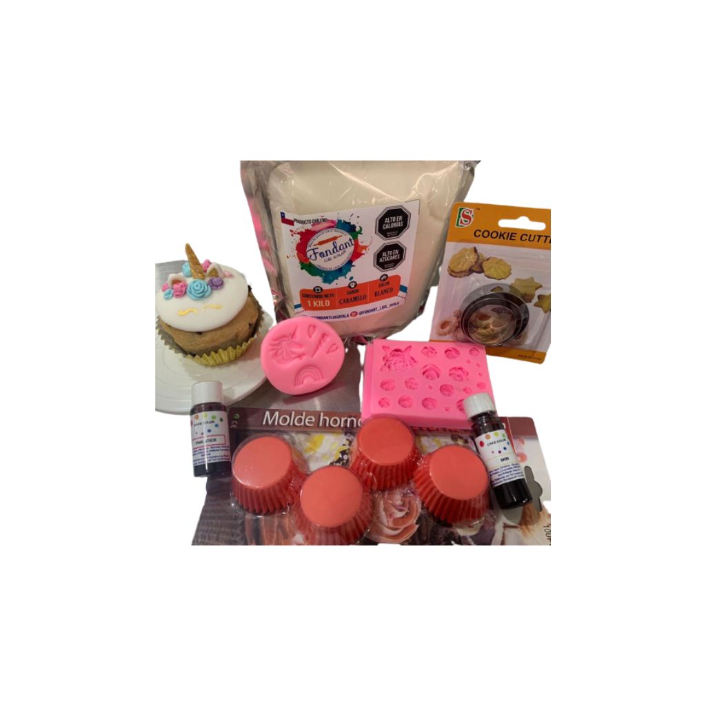 Kit cupcake mini unicornio