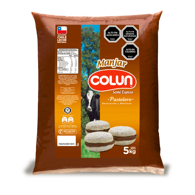 Manjar Colun Semi Espeso 5 Kg – Formato Profesional para Repostería