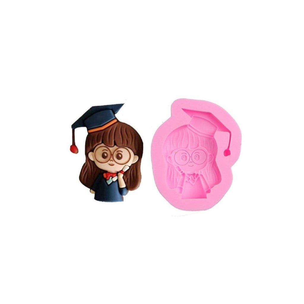 Molde  de Silicona Fondant  Licenciatura graduacion