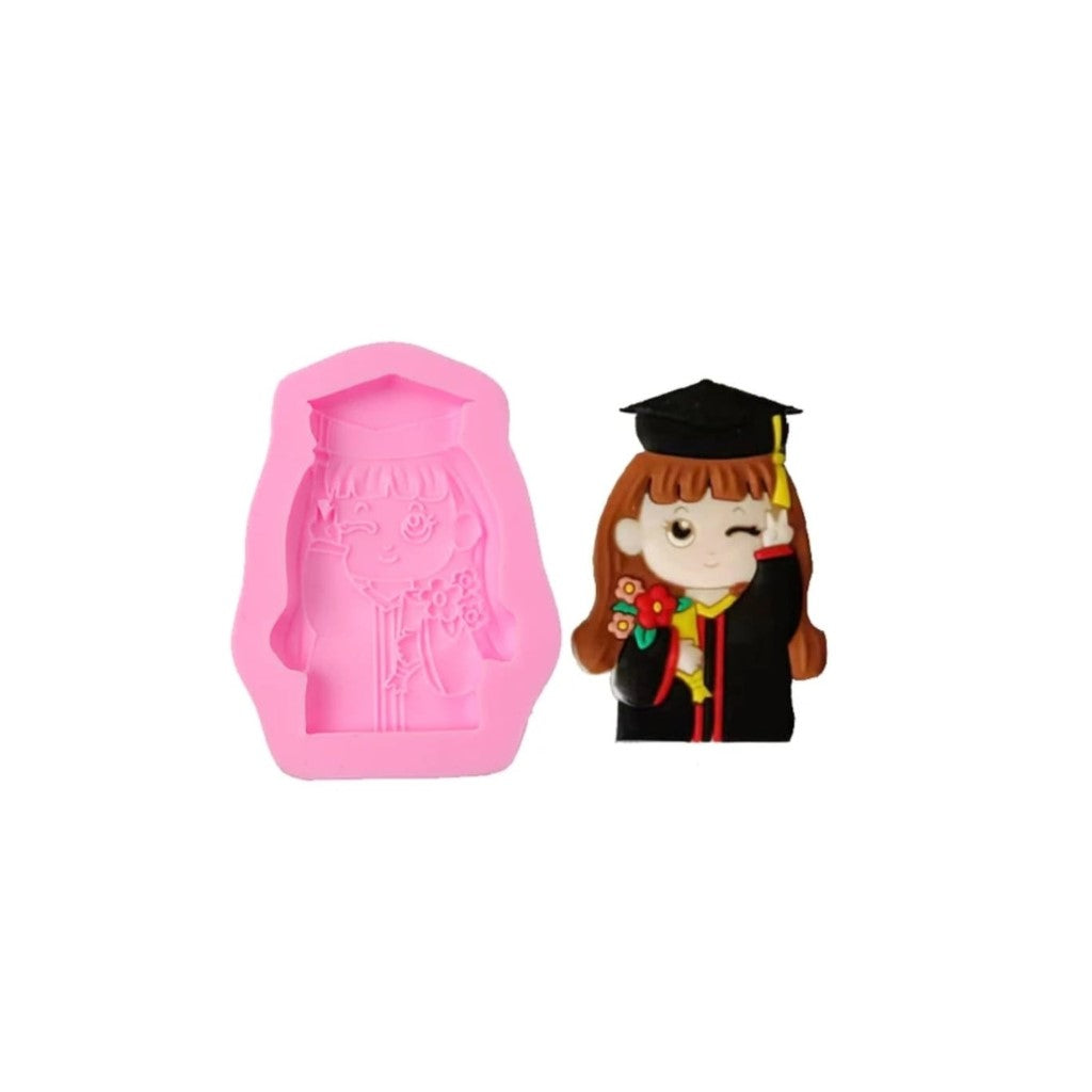 Molde  de Silicona Fondant  Licenciatura graduacion