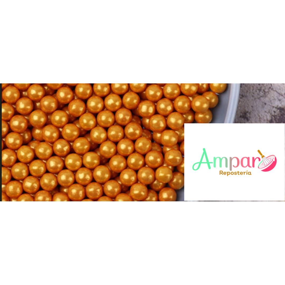 sprinkles perla dorada 7 mm 100 gr. comestible