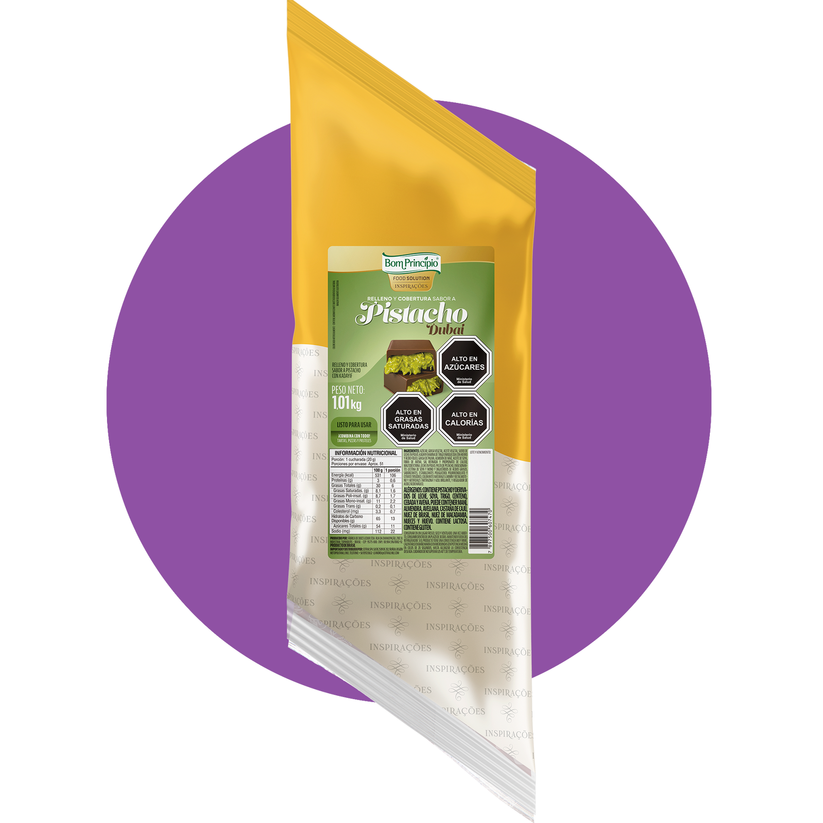 Relleno Pistacho  1,01 kg – Bom Princípio