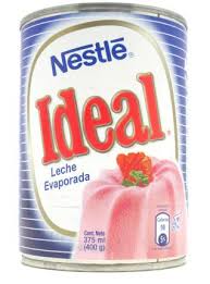 Leche evaporada ideal nestle lata 390 gr.