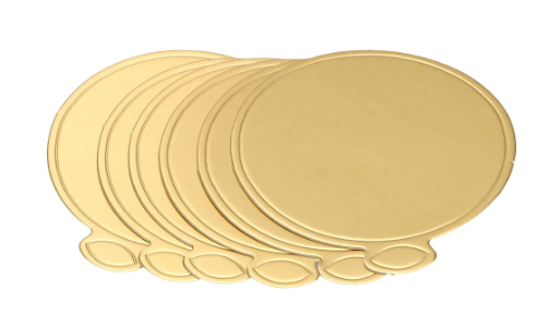 Base de cartón dorada mini 9 cm (50 unidades)