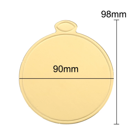 Base de cartón dorada mini 9 cm (50 unidades)