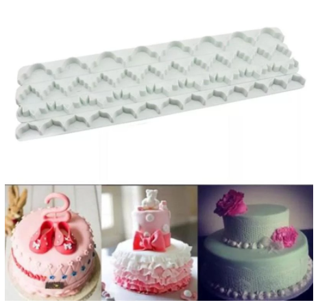 Molde para fondant borde pastel