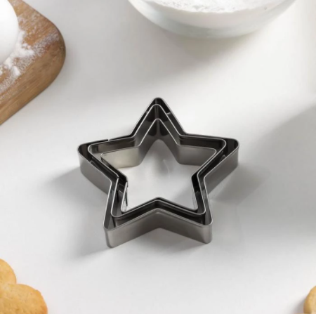Cortador Galletas Estrella 3 Piezas
