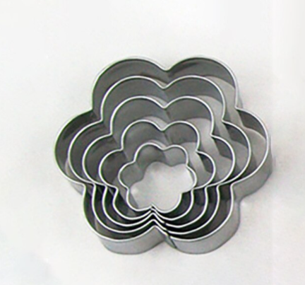 Cortador galletas flor 5 piezas