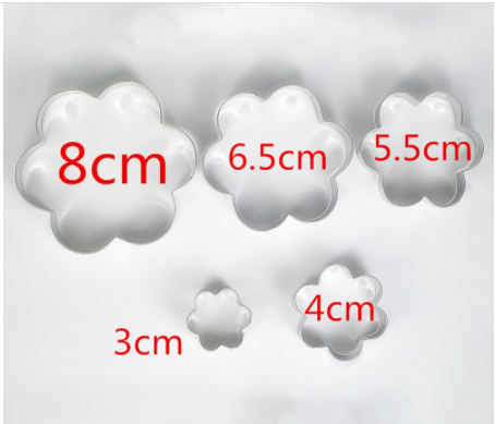 Cortador galletas flor 5 piezas