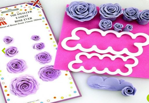 Cortador rosa (flor) 3 piezas