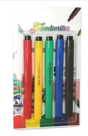 Lápiz Comestible de Colores – Pack 5 Unidades