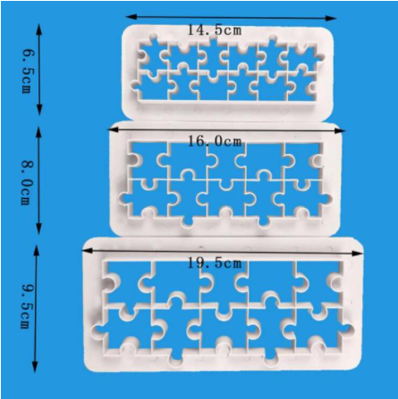 Cortador geométrico forma piezas puzzle