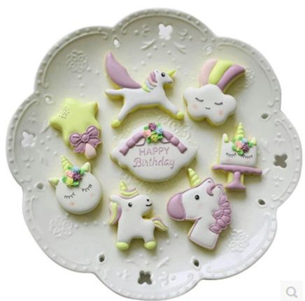 🦄 Cortador de Galletas Unicornio – Set 8 Piezas